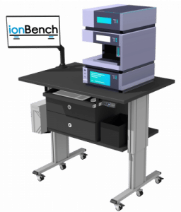 Height adjustable ionlcdesk with lc